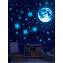 Adesivo criativo estampado com lua e estrelas para decoração