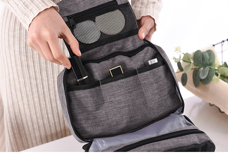 Bolsa de higiene dobrável para pendurar e organizar banheiro e banho
