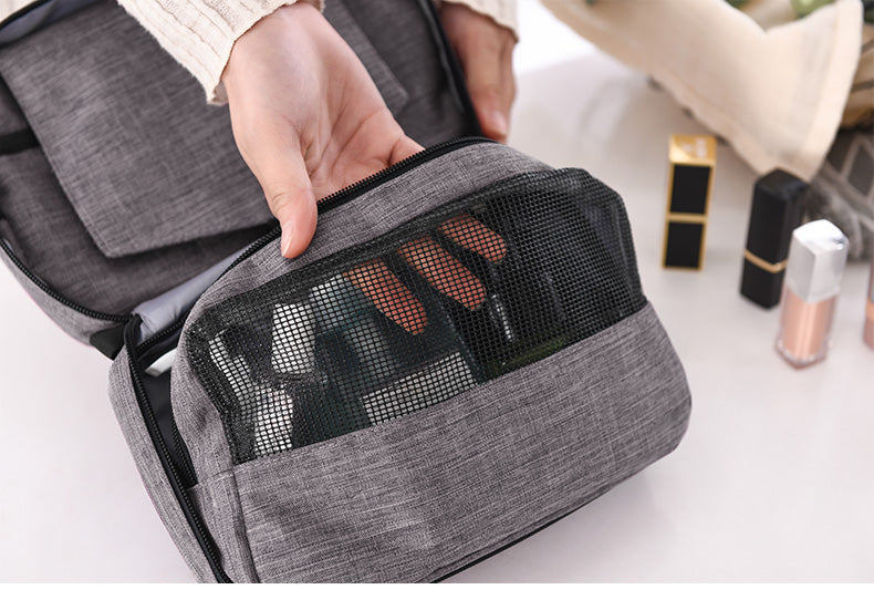 Bolsa de higiene dobrável para pendurar e organizar banheiro e banho