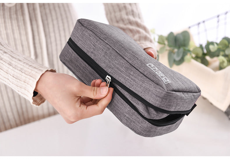 Bolsa de higiene dobrável para pendurar e organizar banheiro e banho